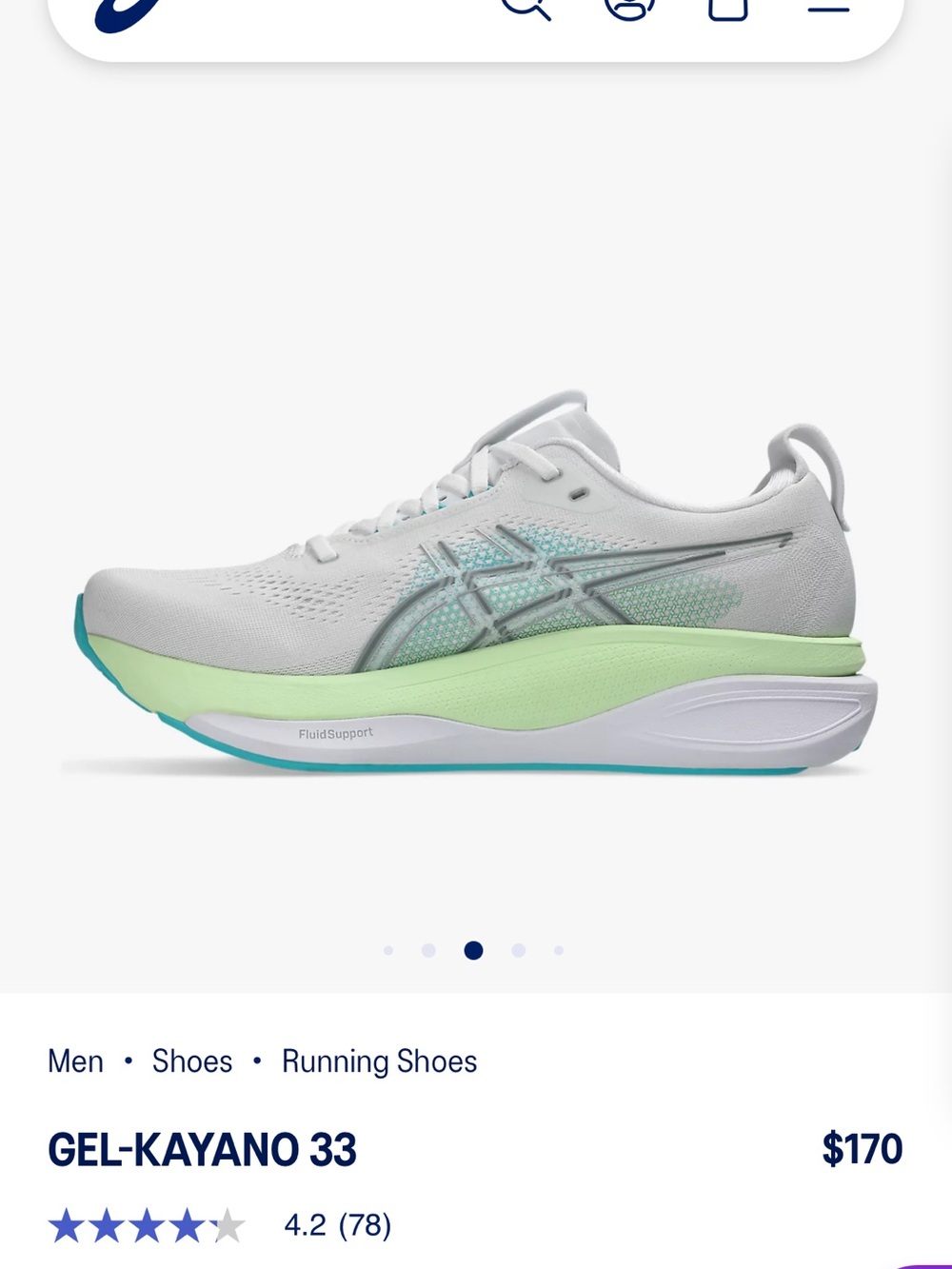 ASICS Gel-Kayano 33 - white/energy aqua Brand new - Picture 7 of 13